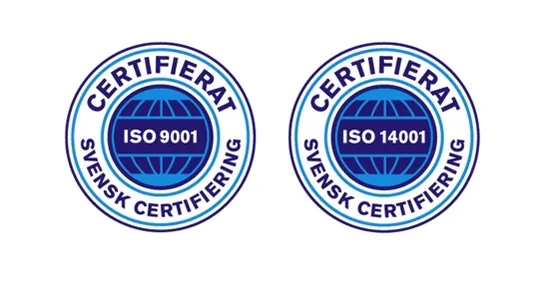 Mittstäd iso certifierade 9001 & 14001